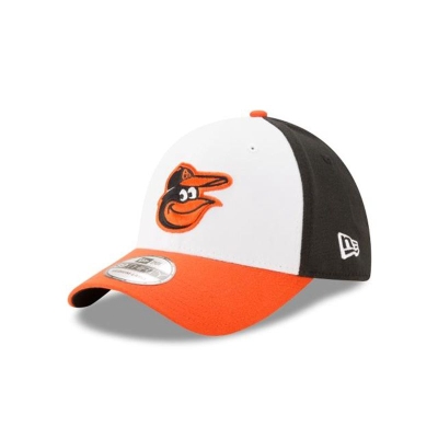 White Baltimore Orioles Hat - New Era MLB Team Classic 39THIRTY Stretch Fit Caps USA6952317